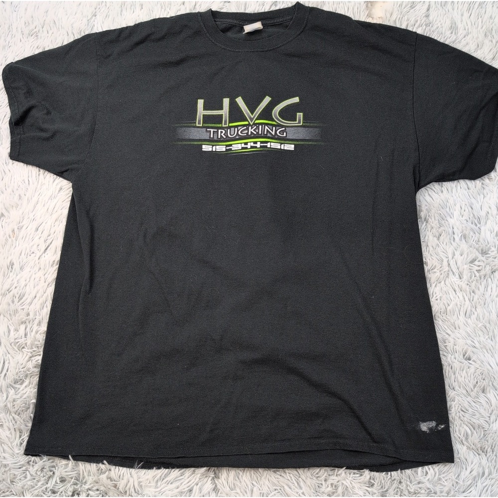 Trucking Shirt Mens XXL Black Graphic Grunge Dump Truck Streetwear Tee